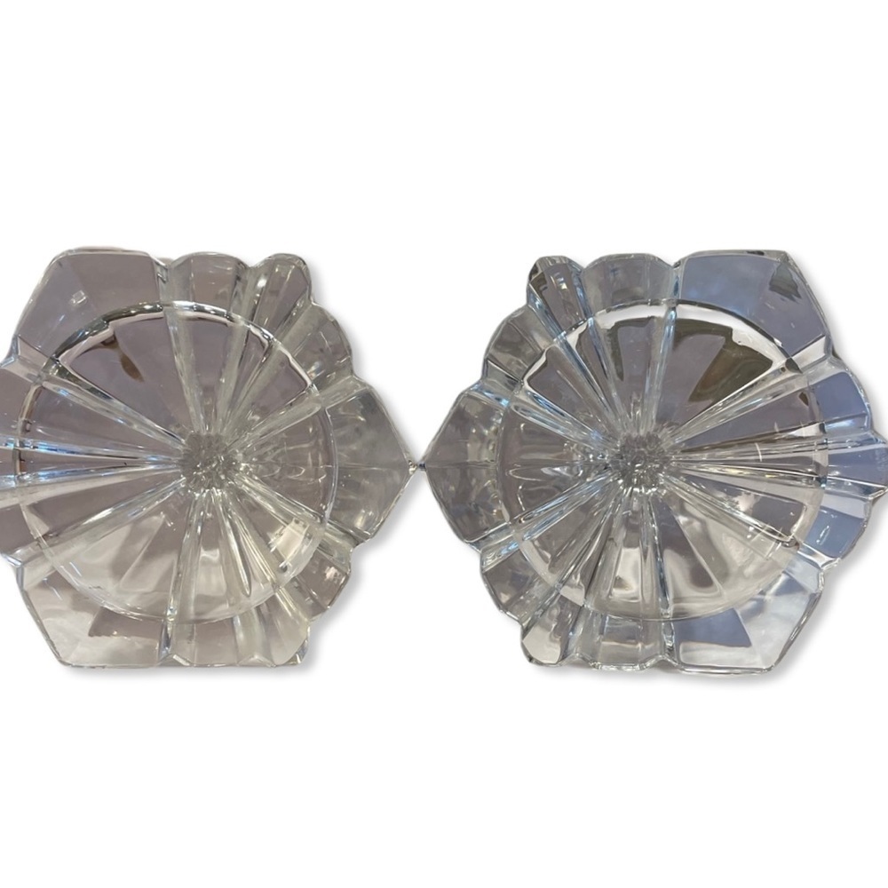 FIFTH Ave Lead Crystal Candle Holders Pair Set - 7 inches - Picture 4 of 6